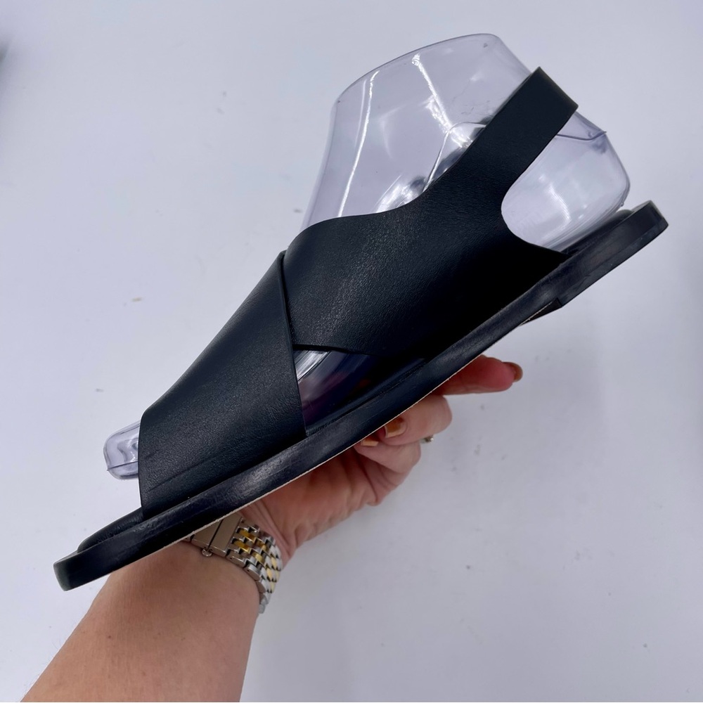 NEW Everlane Black Leather City Crossover Sandal‎ in Size 6 - Picture 8 of 14